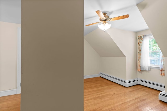 3 Patton St, Rochester, NH 03867 - additional living space featuring light wood-style floors, a ceiling fan, and lofted ceiling