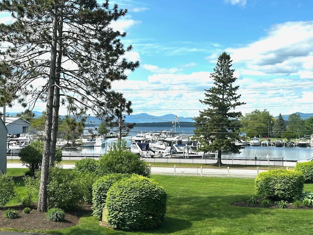 60 Weirs Rd Unit H1, Gilford, NH 03249 - view of property's community with a water and mountain view and a yard