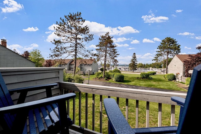 60 Weirs Rd Unit H1, Gilford, NH 03249 - wooden terrace featuring a lawn