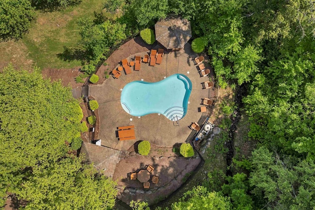 4 Mountain Ridge Dr, Meredith, NH 03253 - drone / aerial view of a pool area