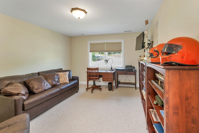 4 Mountain Ridge Dr, Meredith, NH 03253 - home office featuring light colored carpet and baseboards