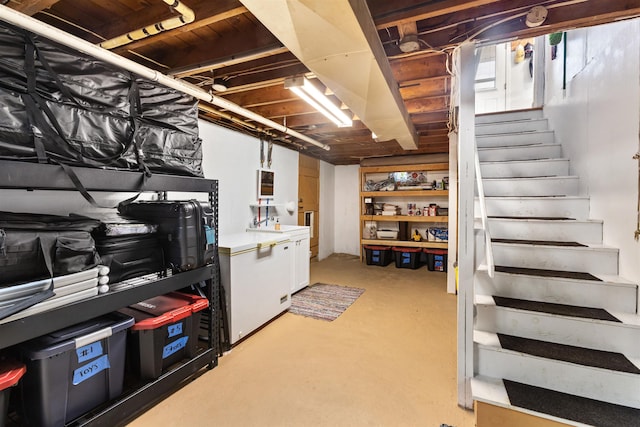 45 Cohas Ave, Manchester, NH 03109 - basement featuring stairs