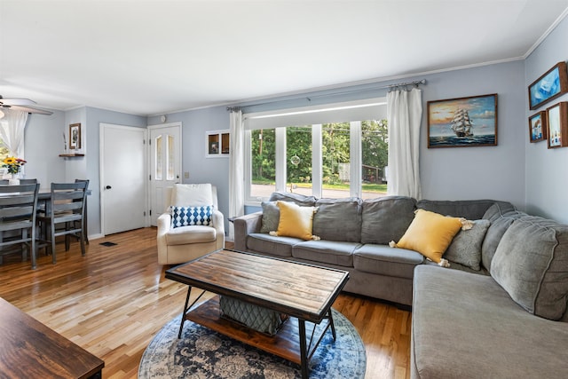 45 Cohas Ave, Manchester, NH 03109 - living room featuring light wood-style floors and ornamental molding