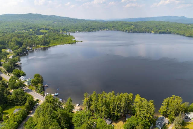 321 Webster Lake Rd, Franklin, NH 03235 - drone / aerial view of a forest and a water and mountain view