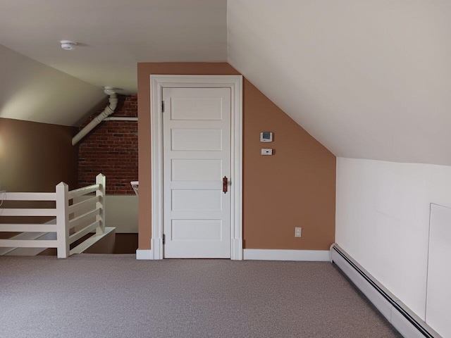 406 Dalton Dr Unit D, Colchester, VT 05446 - bonus room with baseboard heating, lofted ceiling, carpet floors, and baseboards