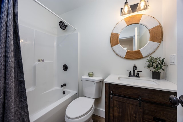 80 Scott Dr, Alton, NH 03810 - full bath with vanity, shower / bathtub combination with curtain, and toilet