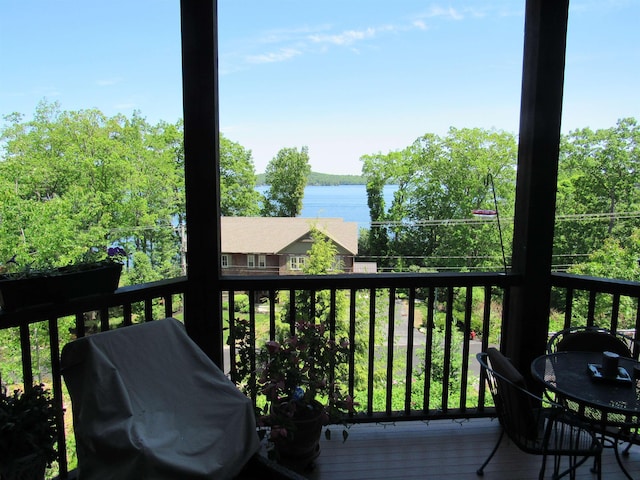 616 Scenic Rd Unit 102, Laconia, NH 03246 - deck with a water view and a grill