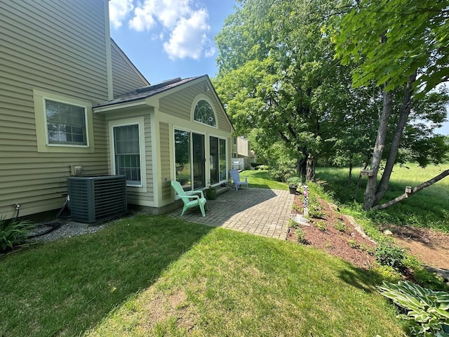 60 Skyline Dr, Keene, NH 03431 - view of green lawn with a patio and central air condition unit