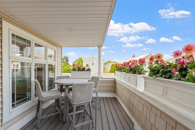 30 Ancient Hwy, Hampton, NH 03842 - wooden deck featuring outdoor dining area
