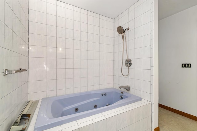 161 Frank C Gilman Hwy, Alton, NH 03809 - bathroom featuring baseboards and a combined bath / shower with jetted tub