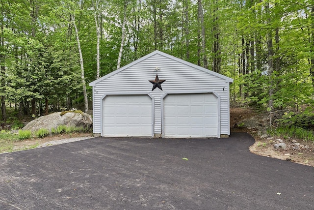 161 Frank C Gilman Hwy, Alton, NH 03809 - detached garage featuring a view of trees