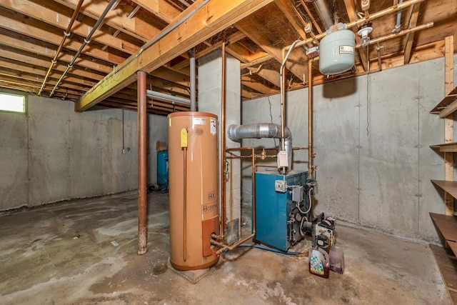 161 Frank C Gilman Hwy, Alton, NH 03809 - below grade area with gas water heater and a heating unit