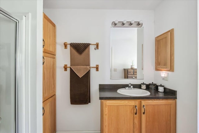 4611 W Berkshire Rd, Enosburg, VT 05450 - bathroom featuring vanity and a shower with door