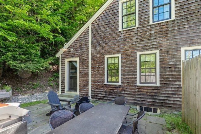 4780 Mountain Rd, Stowe, VT 05672 - view of patio / terrace with outdoor dining space