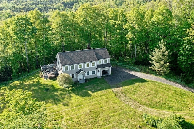 165 Golf Course Rd, Warren, VT 05674 - aerial view of property and surrounding area with a forest