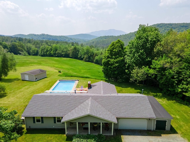 402 E Rd, Cornish, NH 03745 - aerial view of property and surrounding area with mountains and a forest