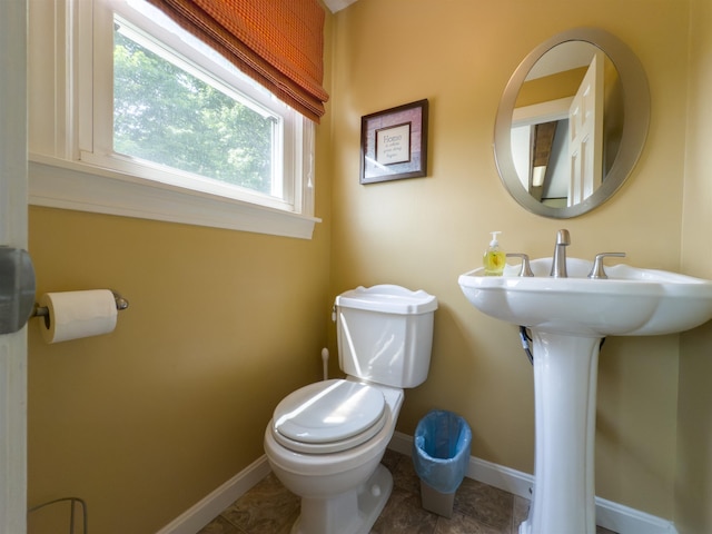 402 E Rd, Cornish, NH 03745 - bathroom featuring toilet, baseboards, and a sink
