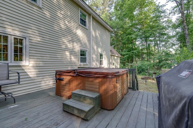 50 Kienia Rd, Hudson, NH 03051 - deck featuring a hot tub