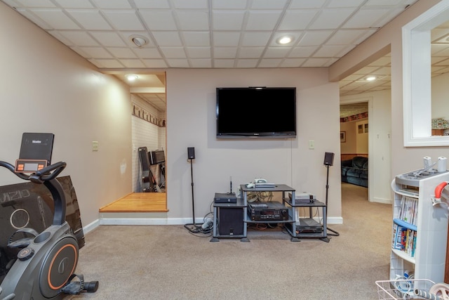 50 Kienia Rd, Hudson, NH 03051 - workout room featuring carpet flooring, recessed lighting, and baseboards