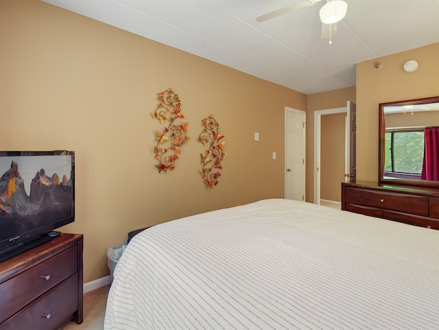137 E Mountain Rd Unit 2A3, Killington, VT 05751 - bedroom with light carpet, baseboards, and a ceiling fan