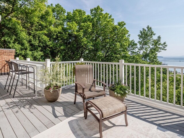 200 Lake St Unit 16, Burlington, VT 05401 - wooden deck with a water view