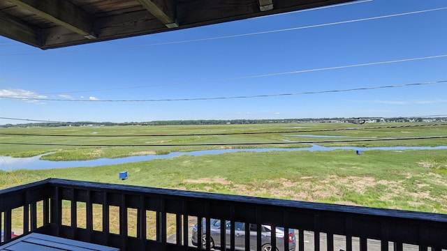 415 Ocean Blvd Unit 1D, Hampton, NH 03842 - view of yard with a water view, a balcony, and a view of rural / pastoral area
