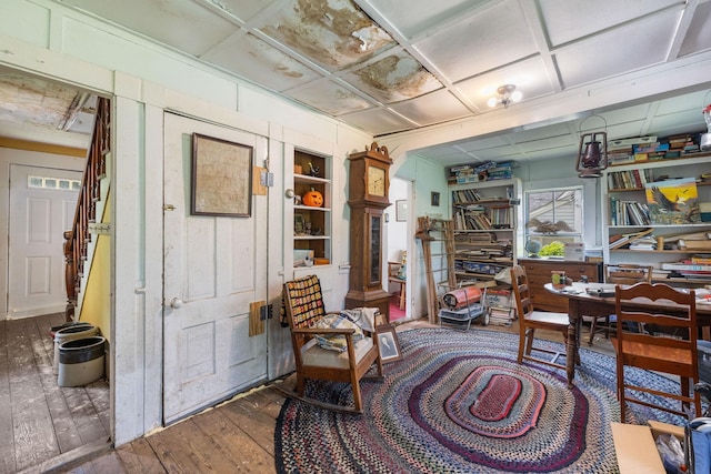 9 Laurel St, Whitefield, NH 03598 - office space featuring hardwood / wood-style flooring and built in shelves