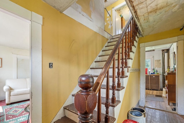 9 Laurel St, Whitefield, NH 03598 - stairs featuring wood-type flooring