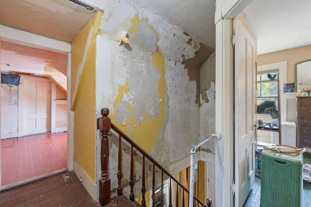 9 Laurel St, Whitefield, NH 03598 - stairs featuring hardwood / wood-style flooring