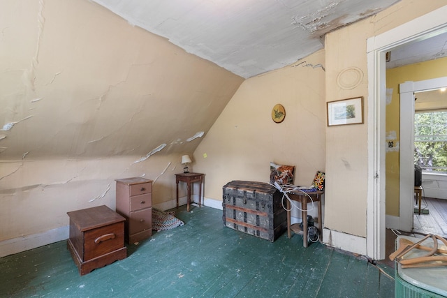 9 Laurel St, Whitefield, NH 03598 - additional living space with tile patterned floors and vaulted ceiling