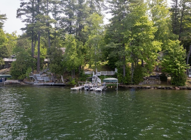 422/431 Little Rutland Rd, Castleton, VT 05735 - dock with a water view and boat lift