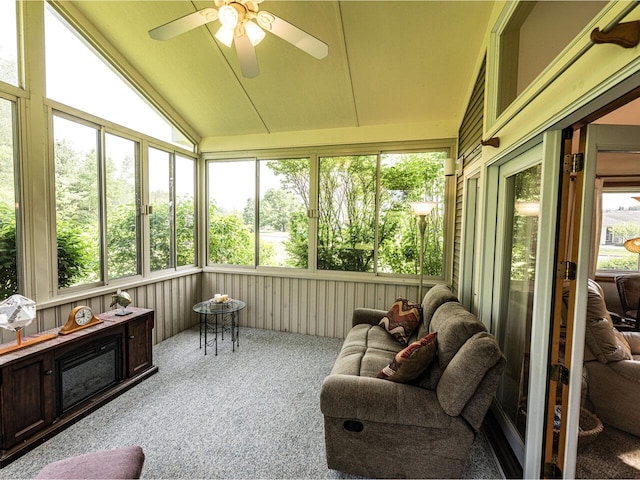 115 Meadow Run Rd, Williston, VT 05495 - sunroom / solarium with a ceiling fan, healthy amount of natural light, and vaulted ceiling