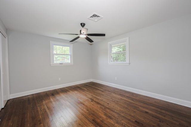 21 Ridgefield Dr, Milford, NH 03055 - unfurnished bedroom with baseboards, dark wood-style floors, a closet, and ceiling fan