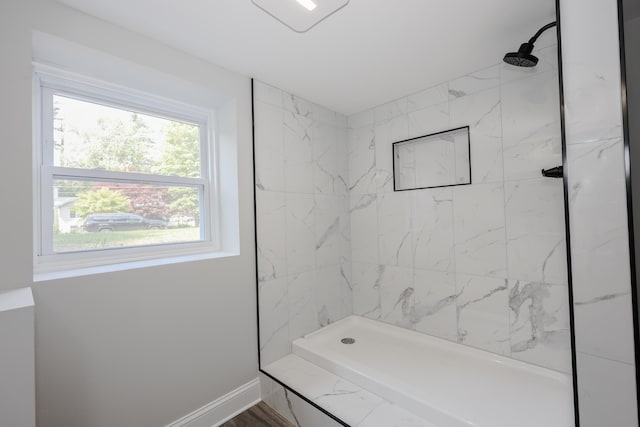21 Ridgefield Dr, Milford, NH 03055 - bathroom with a marble finish shower