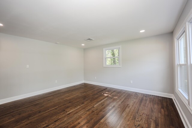 21 Ridgefield Dr, Milford, NH 03055 - unfurnished room with dark wood-type flooring, baseboards, and recessed lighting