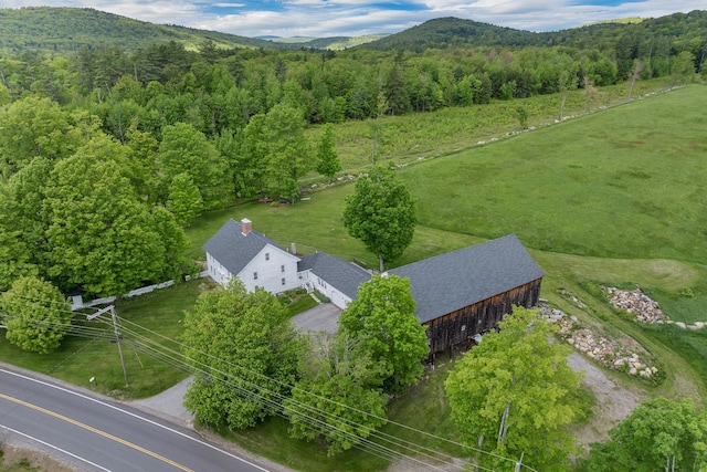 196 Deering Center Rd, Weare, NH 03281 - view from above of property with a forest and a mountain backdrop