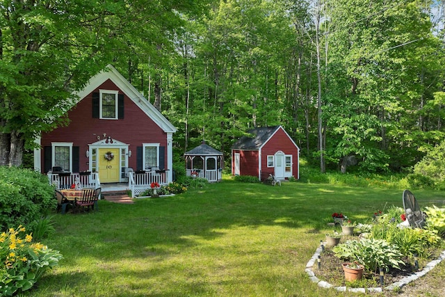 10 Whiteface Rd, Sandwich, NH 03259 - view of grassy yard with a gazebo and an outdoor structure