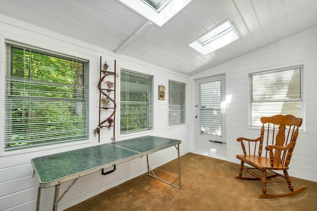 7 Acorn Dr, Alton, NH 03810 - sunroom / solarium with a skylight, vaulted ceiling, and plenty of natural light
