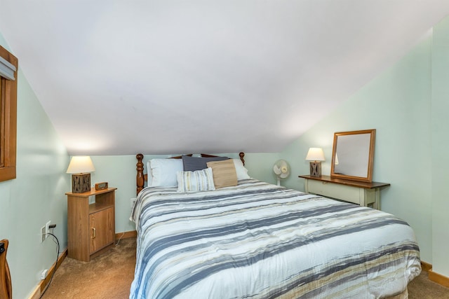 7 Acorn Dr, Alton, NH 03810 - bedroom with carpet, baseboards, and lofted ceiling