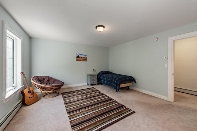 33 Winterberry Ln, Plymouth, NH 03264 - bedroom with baseboard heating, carpet, and baseboards