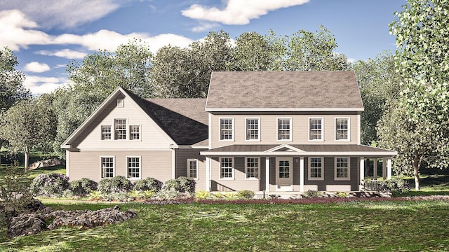 338 Pine Hill Rd, Hollis, NH 03049 - colonial inspired home featuring a front lawn and a porch