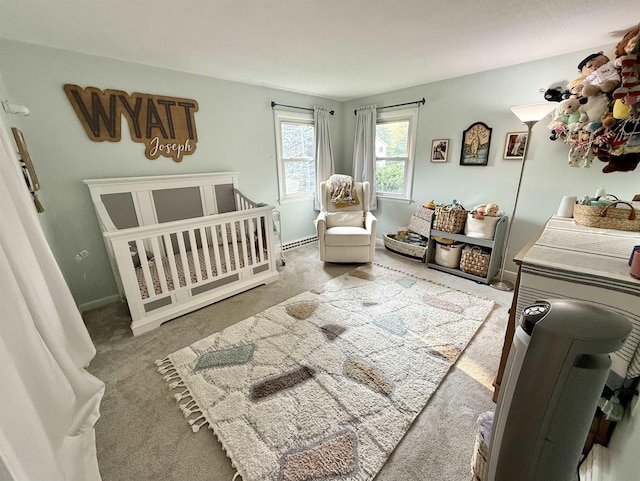 22 Sanborn Rd, Hampton, NH 03842 - bedroom featuring carpet, baseboards, and baseboard heating