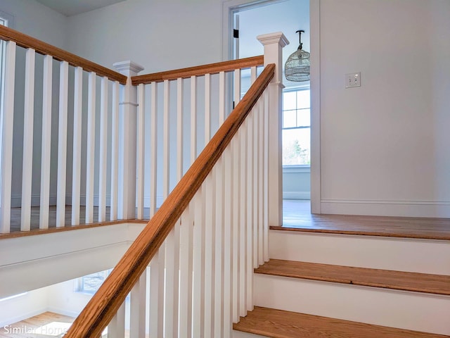 LOT7-3 Sanborn Mdw Unit 7-3, Fremont, NH 03044 - staircase featuring baseboards