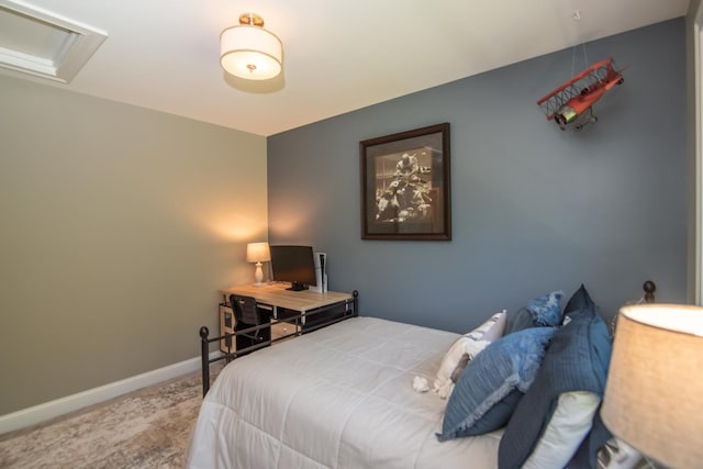 4 Crossman Cir, Newton, NH 03858 - bedroom featuring attic access, baseboards, and carpet