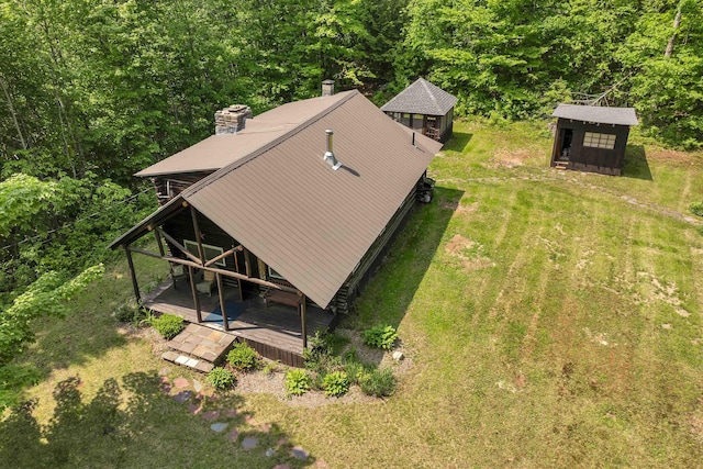 230 Pine Hill Rd, Ossipee, NH 03864 - view from above of property with a heavily wooded area