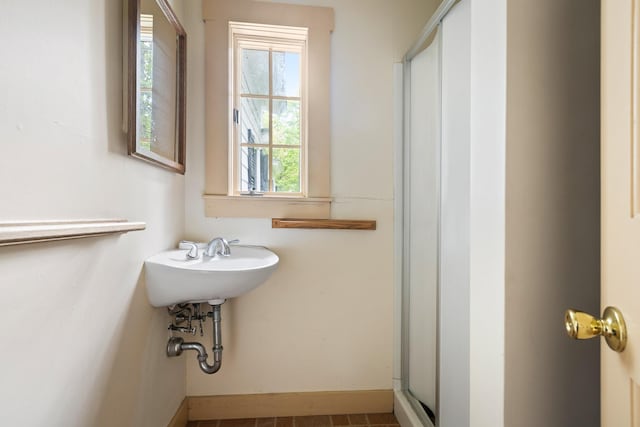 183 Mountain View Rd, Whitefield, NH 03598 - full bathroom with a stall shower and baseboards