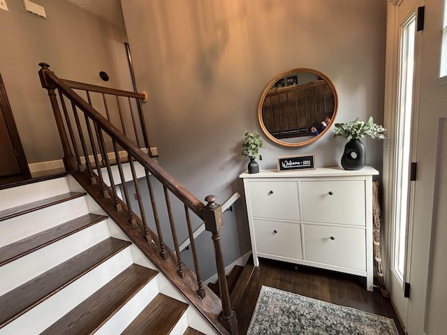 4 Mount Vernon Dr, Pelham, NH 03076 - staircase featuring wood finished floors and baseboards