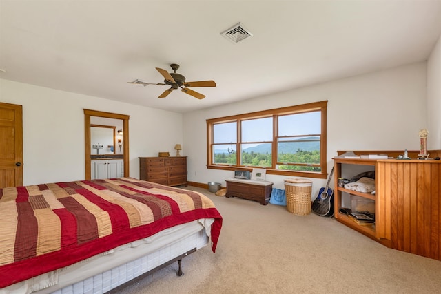 190 Ledge Hill Rd, Tuftonboro, NH 03816 - bedroom with carpet floors and a ceiling fan