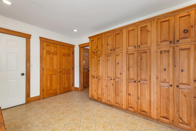 190 Ledge Hill Rd, Tuftonboro, NH 03816 - unfurnished bedroom with recessed lighting, baseboards, and light tile patterned floors