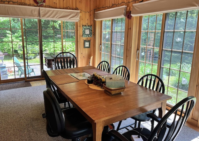 27 Stearns Ave, Wilmington, VT 05363 - dining room featuring wood walls